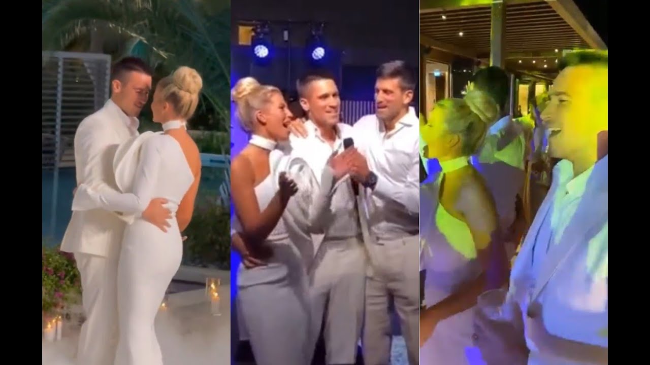 Svadba Đorđa Đokovića i Saške Veselinov, Novak zapevao