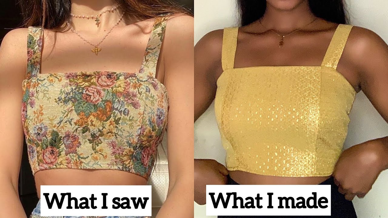 Watch how I recreated this beautiful bustier crop top | sewing tutorial for beginners