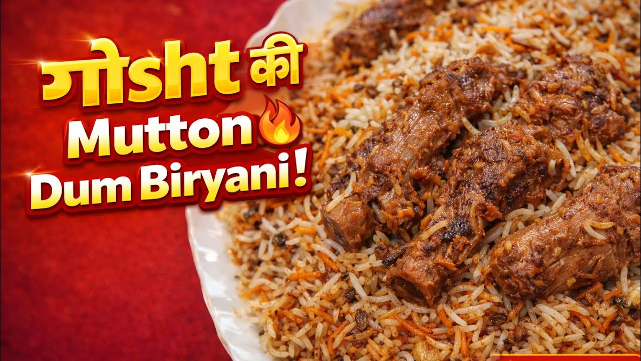 Gosht Ki Dum Biryani Recipe | Mutton Dum Biryani Ghar Par Kaise Banaye | Step by Step@M_NSHORTS14