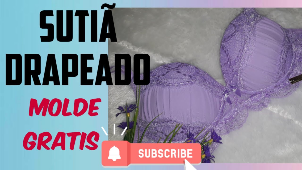 COMO FAZER SUTIÃ COM BOJO DRAPEADO #moldegratis #costurasemfrescura #comofazerlingerie #passoapasso