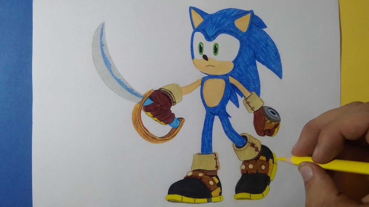 Dibujando a Sonic Pirata | Sonic Prime - Ningún Lugar | Drawing Sonic Pirate
