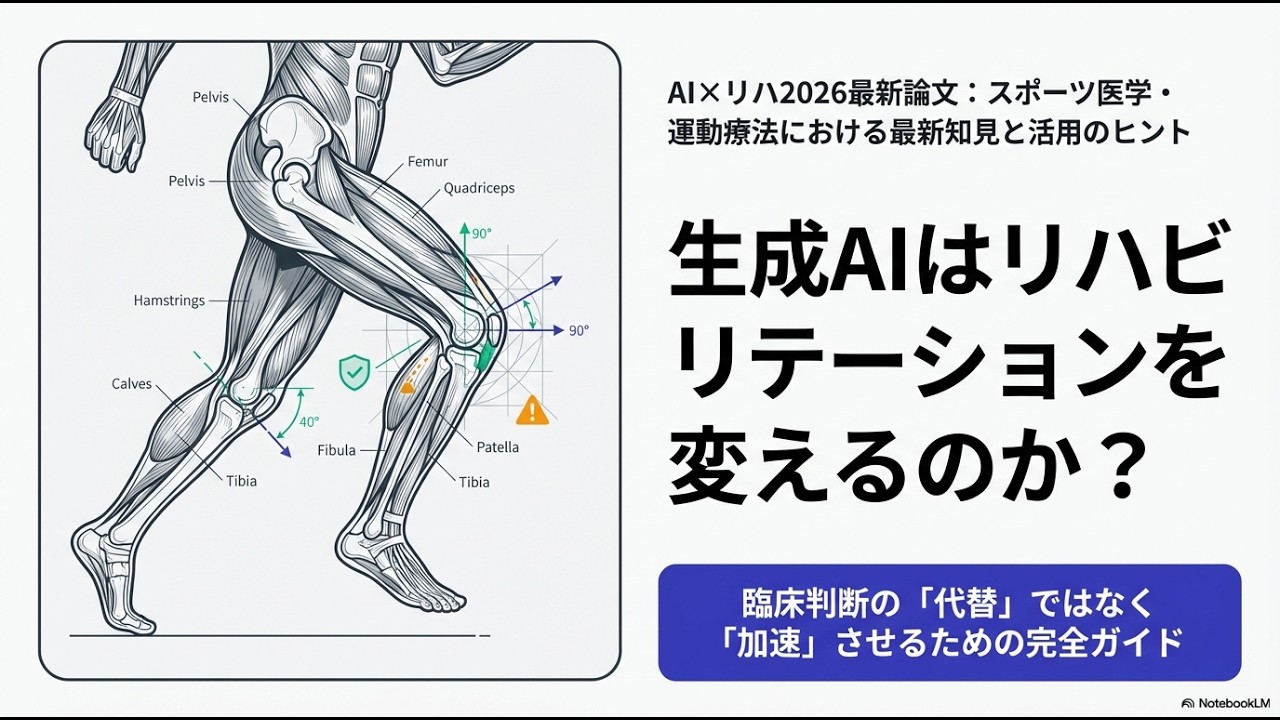【AI×リハ2026最新論文】 生成AIはリハビリテーションを変えるのか？ スポーツ医学・運動療法における最新知見と活用のヒント