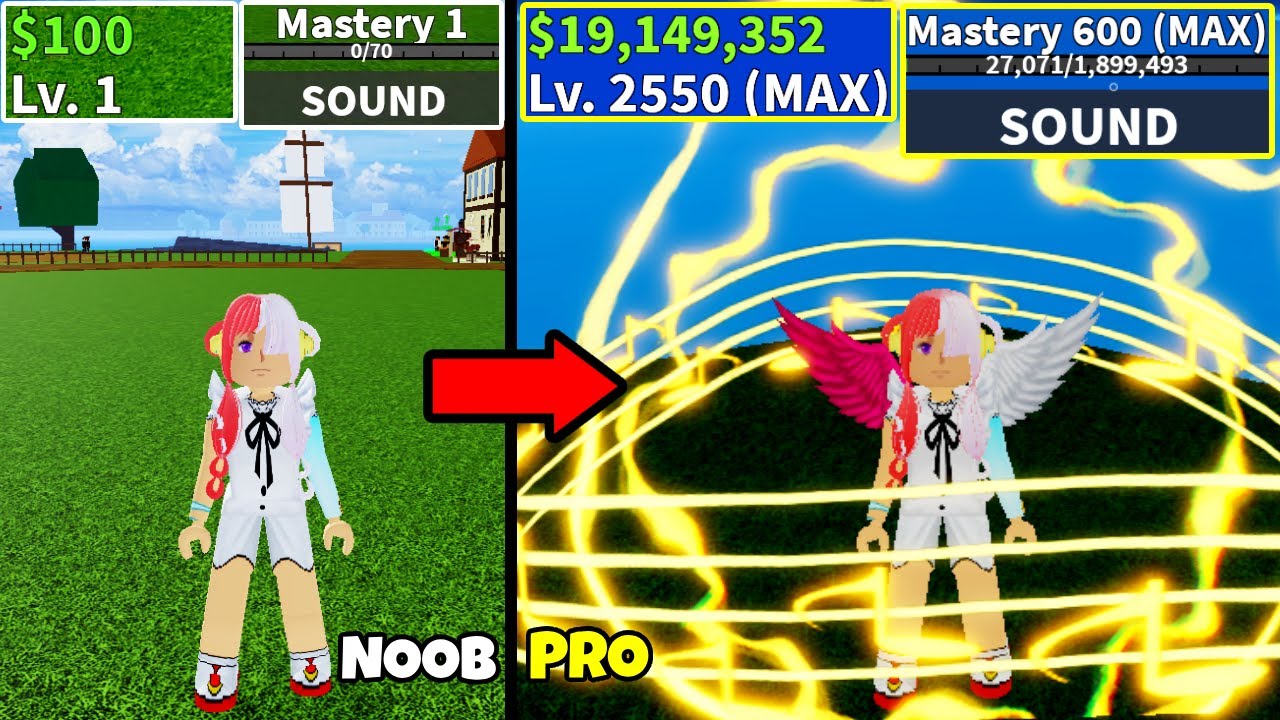 Beating Blox Fruits as Uta! NEW Sound Fruit Update 20 Lvl 0 to Max Lvl Noob to Pro in Blox Fruits!