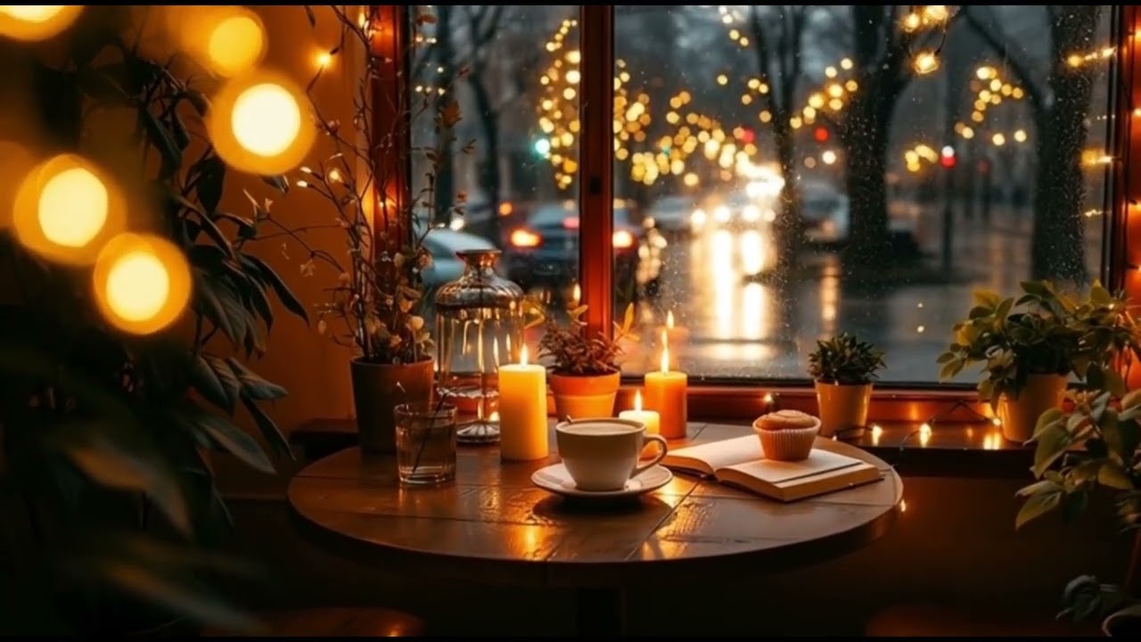 Warm Relaxing Music with Cozy Coffee Shop for Working, Studying