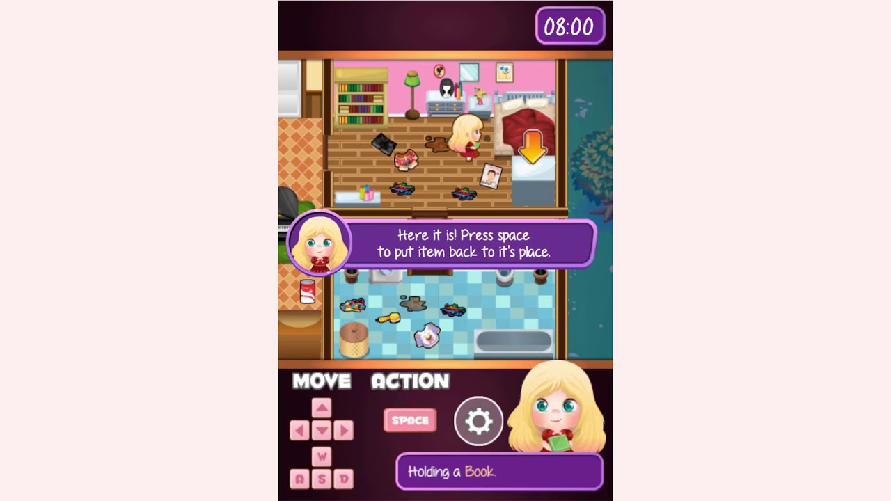 How to play Cleaning Girl RPG game | Free online games | MantiGames.com