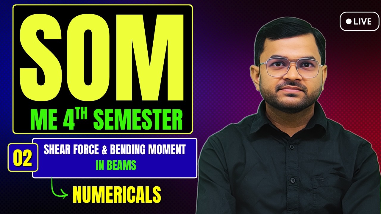 SFD & BMD Numericals | SOM Important Problems | BTEUP | Lec-37 | ME 4TH Semester