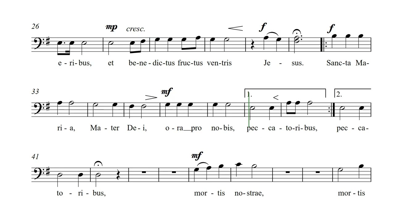 Ave Maria, Gratia Plena Josu Elberdin Bass 1