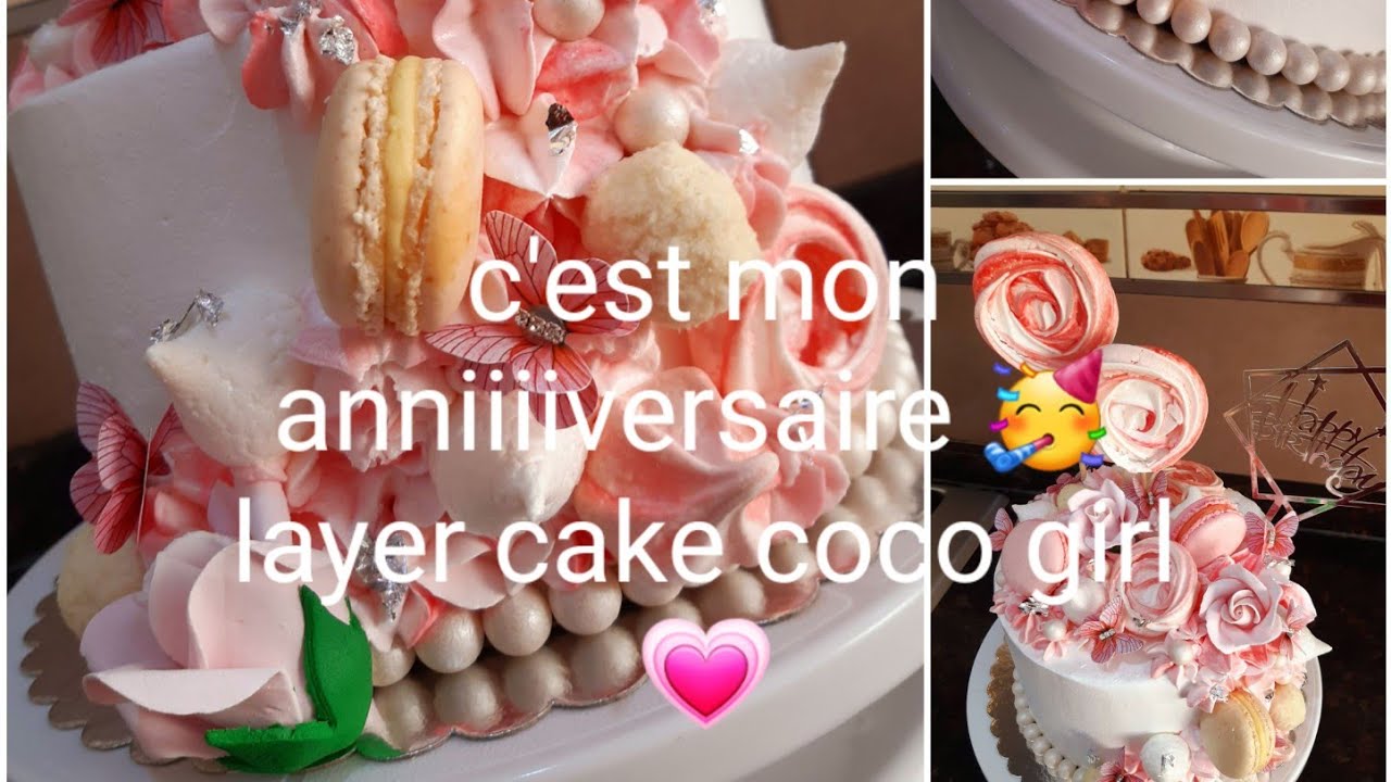 طريقة تحضير و تزيين لاير كاك باحترافية 😍 وأرواحو تشوفو معايا كيفاش حضرت لعيد ميلادي❤ layer cake