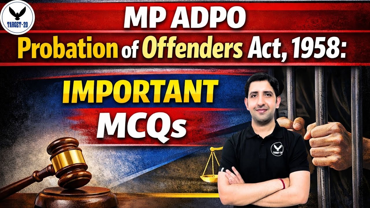 MP ADPO | Probation of Offenders Act, 1958 | Important MCQs | Exam Oriented Questions