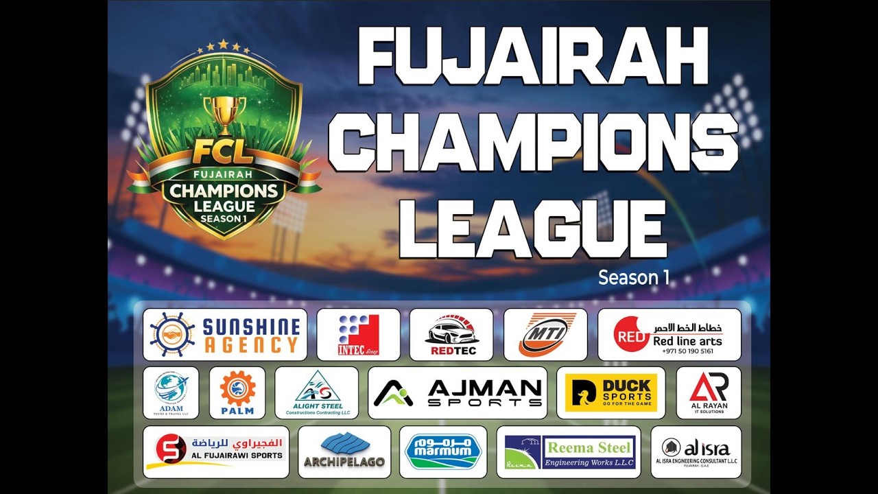 FUJAIRAH CHAMPIONS LEAGUE S1KCC AL NUJOOM SAHARA AJBOYZ Vs QWERTY SMASHERS
