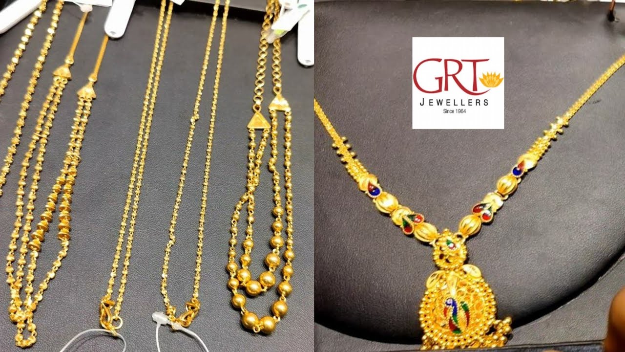 GRT Light Weight Necklaces with Price, GRT Necklace from 8 grams