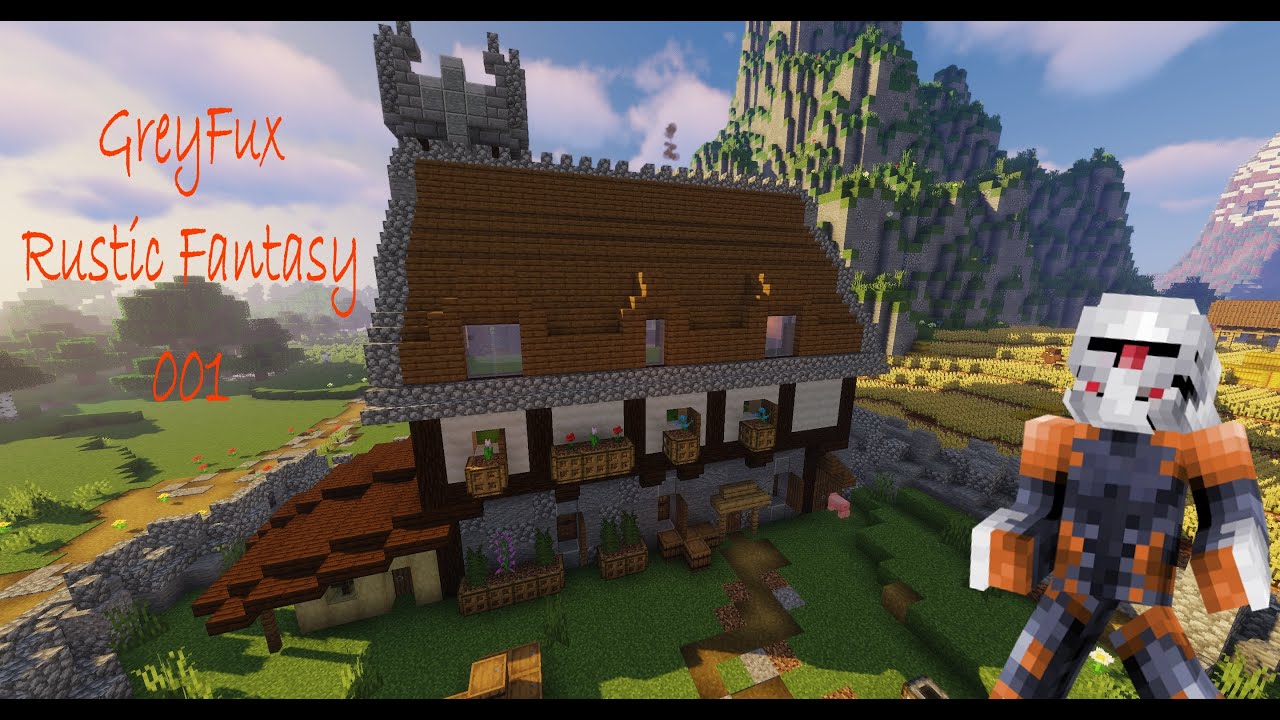 Minecraft Creative - Rustic Fantasy - 001 Farm House Time Lapse