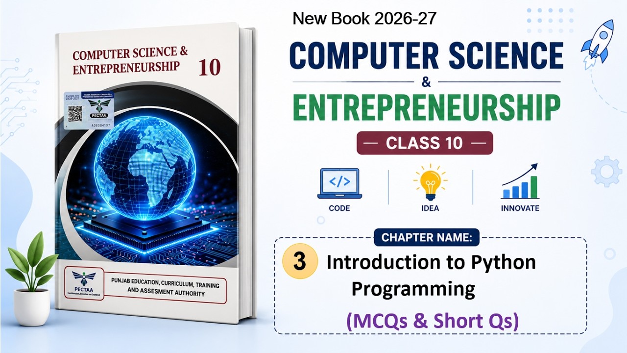 Computer Science Class 10 | Unit 3 (Chapter 3) | In English | Exercise MCQs & Short Questions