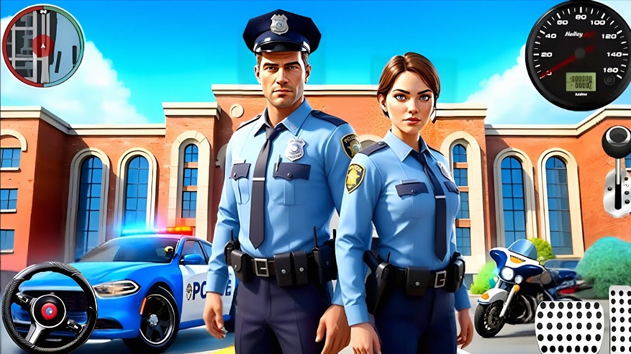 🚓 Police Car Chase Simulator 3D Game - Real Multi-Storey Cars Driver - Android GamePlay