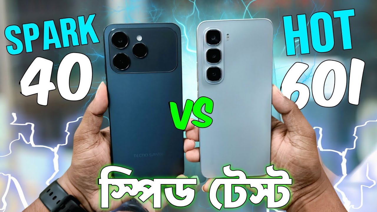 Speed Test, Tecno Spark 40 vs Infinix Hot 60i - Mobile Bari