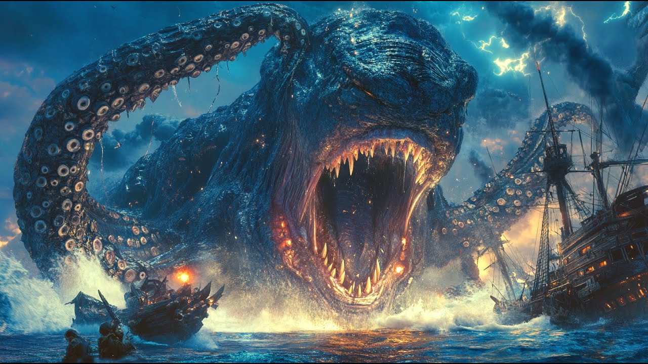 【2025 Newest Movie】Giant deep-sea monster rips apart a warship! Officers fight against the beast! 🔥