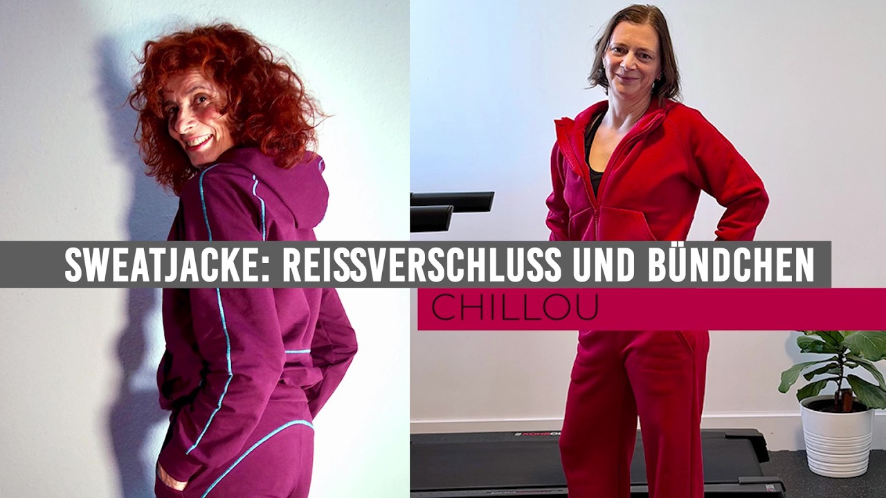 Nähe einen Reißverschluss mit Bündchen an deiner Sweatjacke CHILLOU