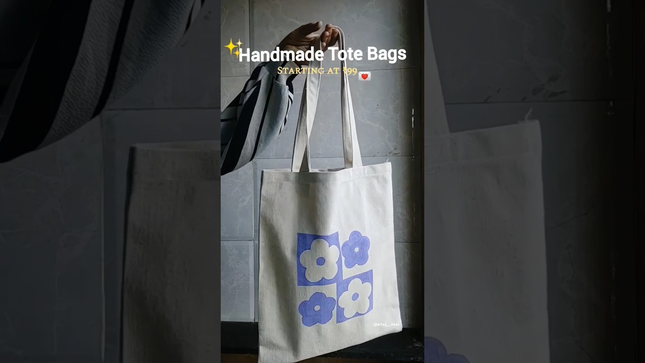 Handmade tote bags starting at ₹99 – Style for less! 👜✨ 