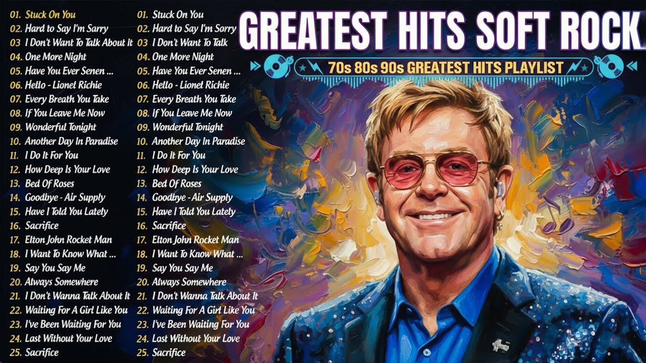Gentle Soft Rock Hits of 70s, 80s, 90s – Eric Clapton, Queen, Elton John