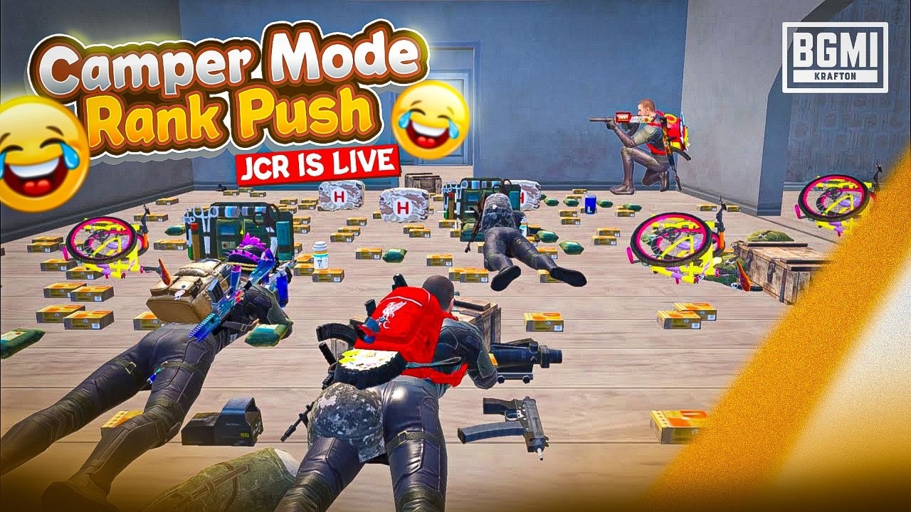 Camper Mode Rank Push //  Bgmi Live🔥// Members RP Giveaway at 20 Members // Jcr Gaming
