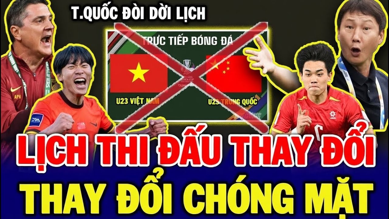 SÁT GIỜ G, U23 TRUNG QUỐC GÂY ÁP LỰC ĐÒI ĐỔI LỊCH, AFC PHẢN ỨNG KHÓ LƯỜNG, CĐV SỐC NẶNG