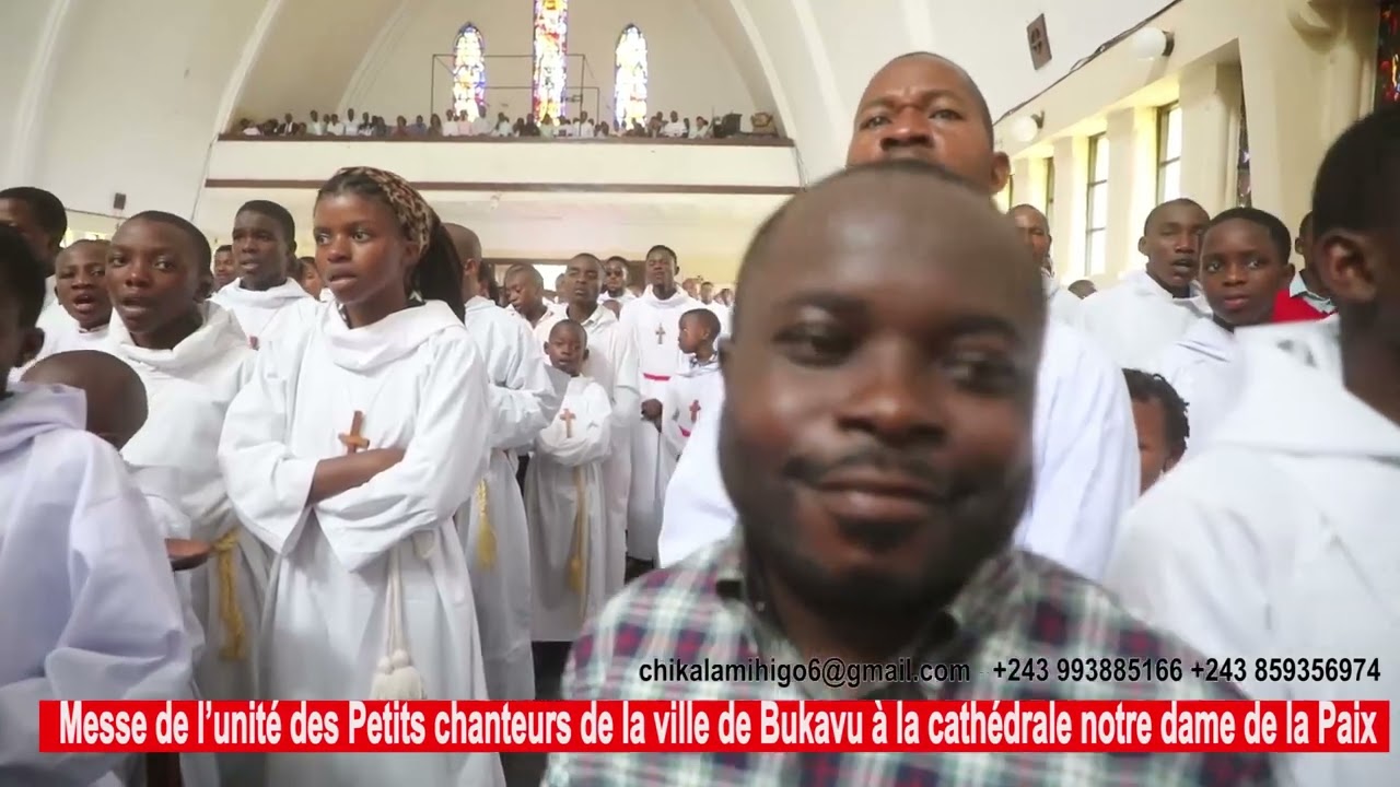 Messe de l'unité des petits chanteurs de la ville de Bukavu à la cathédrale notre dame de la paix
