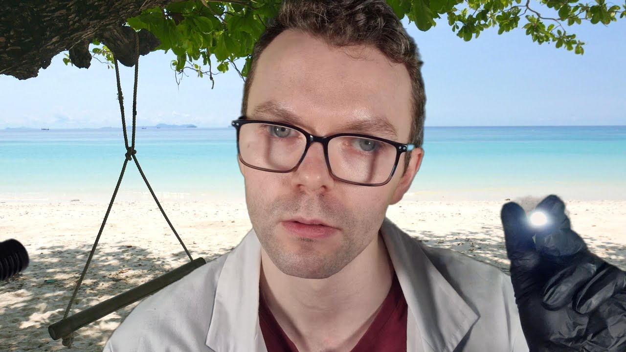 ASMR - Classic Cranial Nerve Exam on the beach because it's hot af in the UK right now