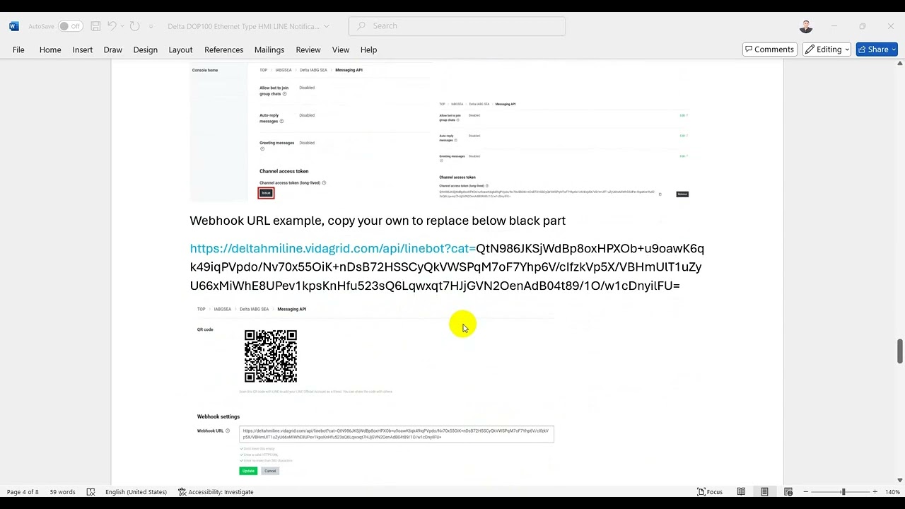 Delta DOP100 Ethernet Type HMI send LINE Notification