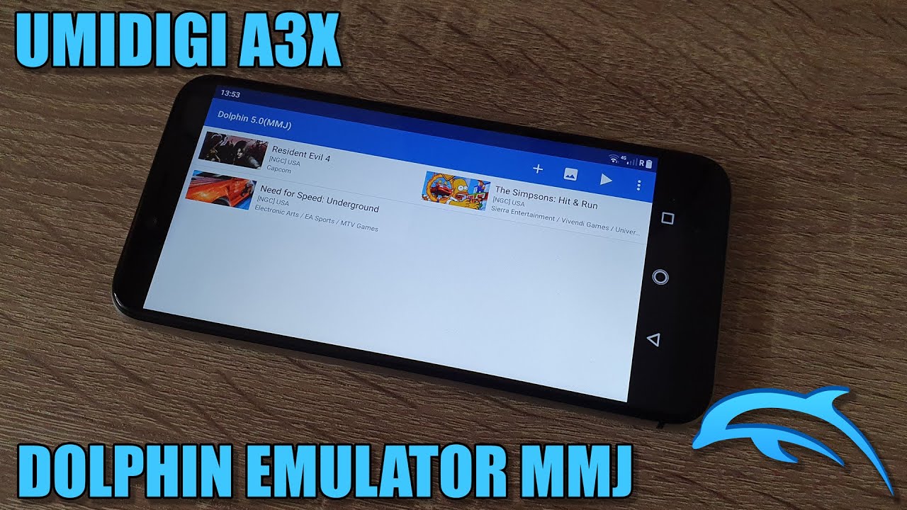 Umidigi A3X / Helio A22 - Dolphin MMJ - Resident Evil 4 / NFS Underground / TheSimpsons Hit&Run