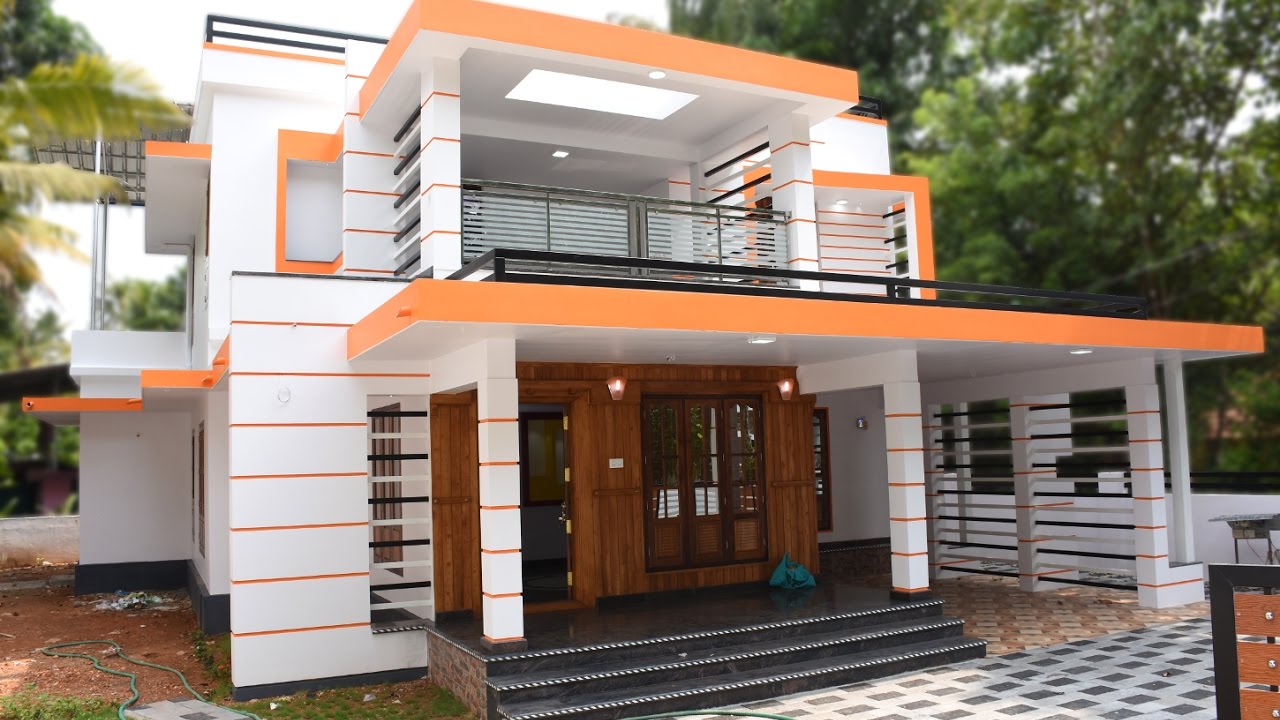 Athani,  8.5 cents plot and 2600 sq ft, stylish house for sale in Athani, very near Cochin Airport