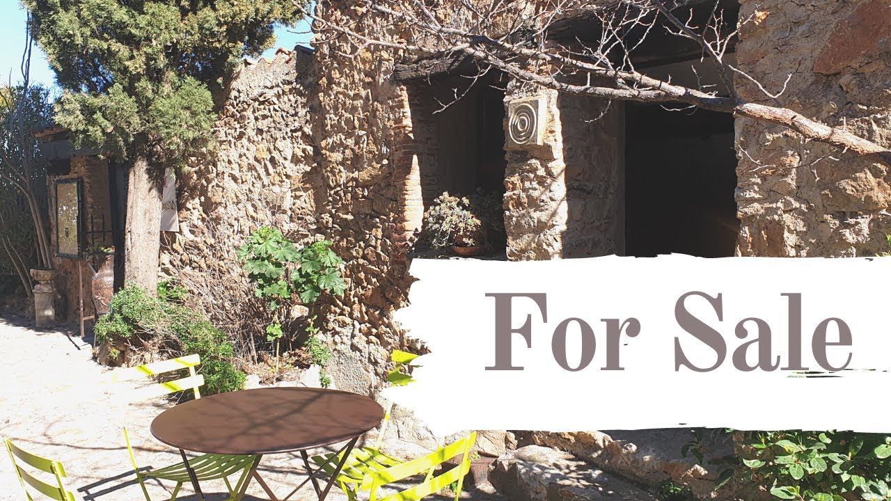For sale Castelnou, Pyrenees Orientales. Stone cottage in 14th century Catalan village with Artaxa