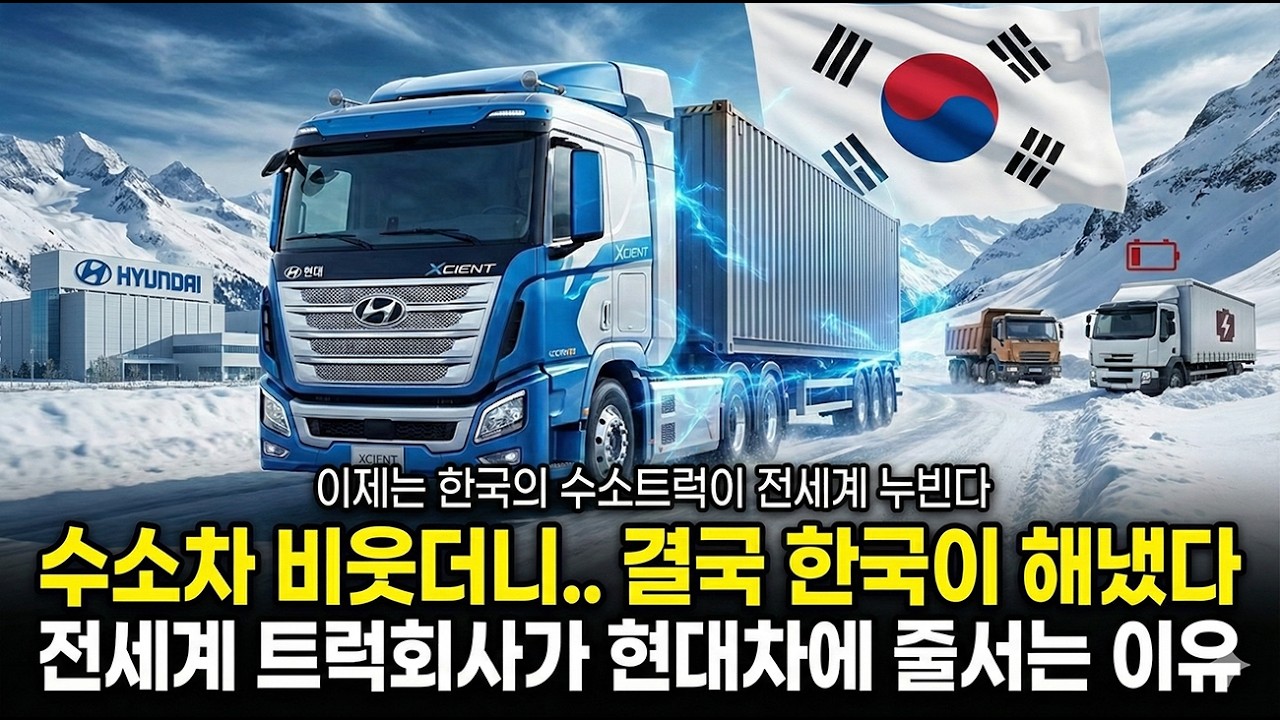 '전기트럭 망했다' 전세계 트럭회사가 현대차 수소트럭 줄서는 놀라운 이유