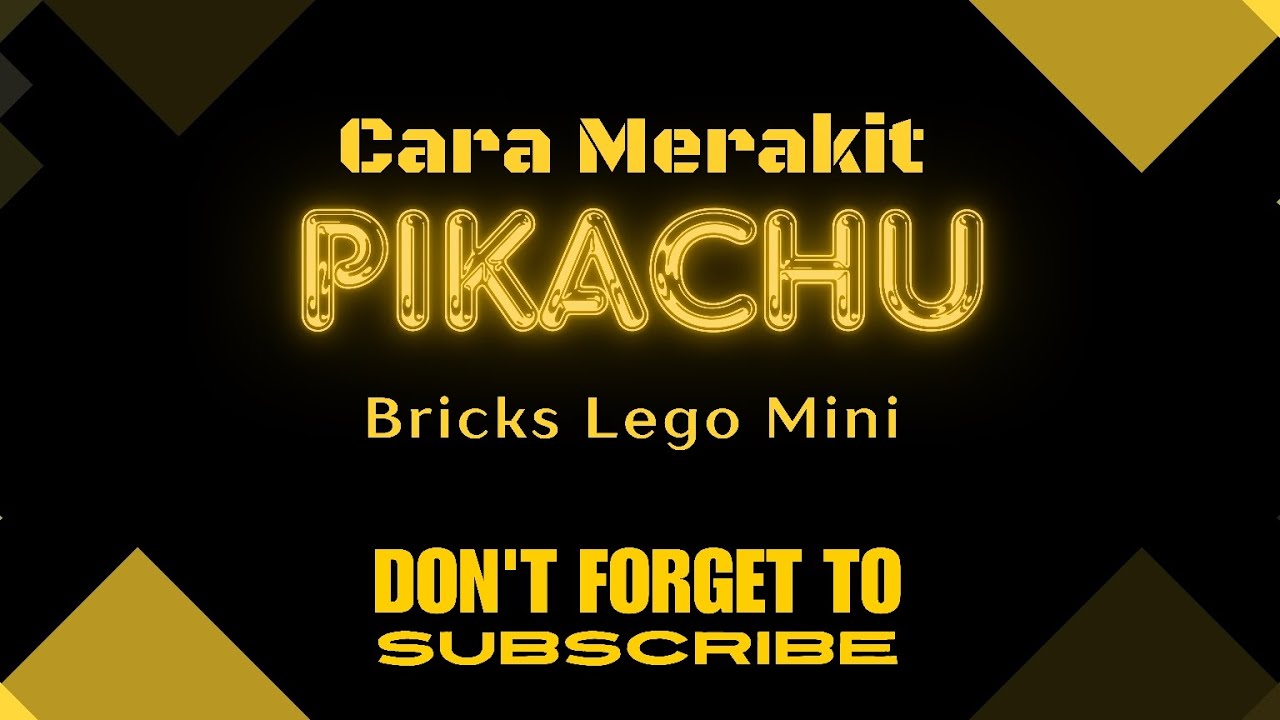 How To Build PIKACHU Bricks Lego Mini No. 1103-202 || Bricks Lego Mini Tutorial - 14+