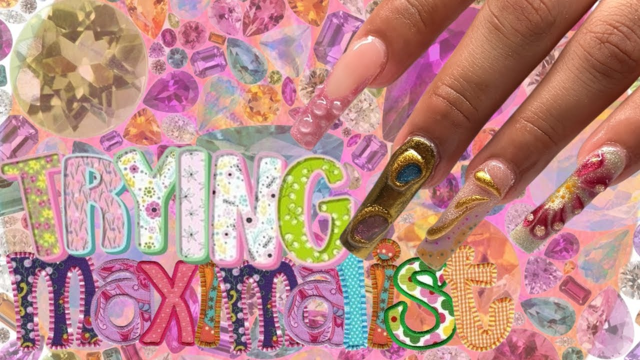 Trying out maximalist nails 🔮 || Come to work with me