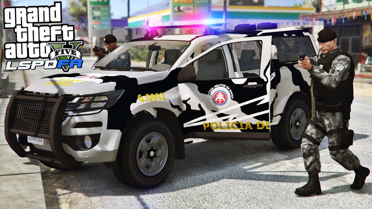 GTA V PMBA - BPCHOQUE REFORÇA PATRULHAMENTO EM COMUNIDADE | HOMEM É PRESO COM REVÓLVER #256