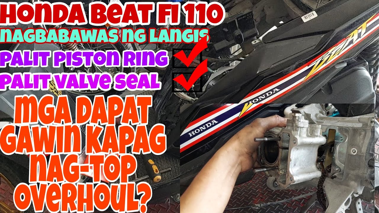 honda beat fi mausok at nagbabawas ng langis | mga dapat gawin kapag nag-top overhoul