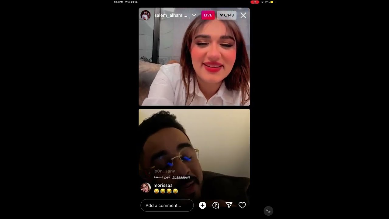 بث سالم الحمد مع جوري وسلطان يردع كومنت ليش م تحبوا بعض!😂#بوليفارد_المواهب#سالم_الحمد#جوري_قطان