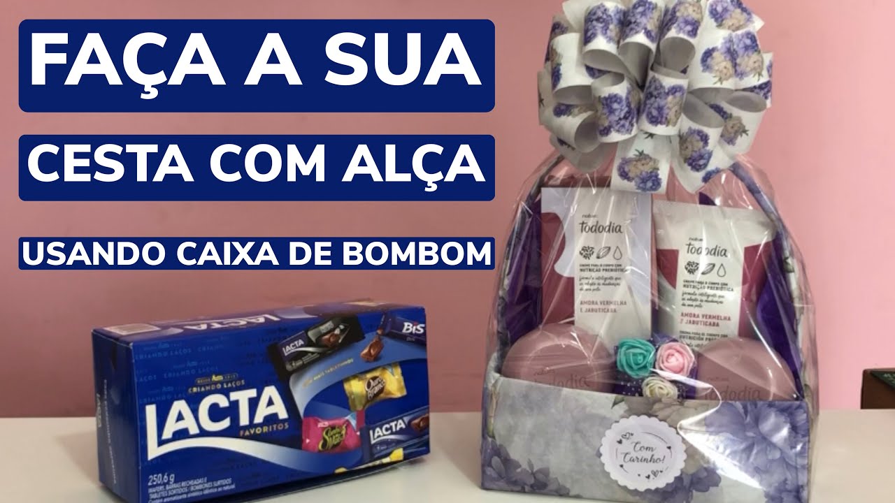 COMO FAZER CESTA COM ALÇA USANDO CAIXA DE BOMBONS - FAÇA E VENDA TUDO