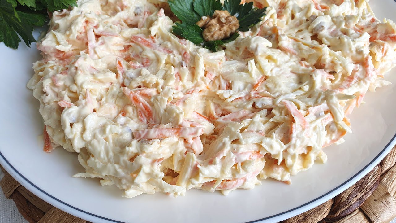 HAVUÇLU KEREVİZ SALATASI NASIL YAPILIR - PRATİK VE LEZEETLİ