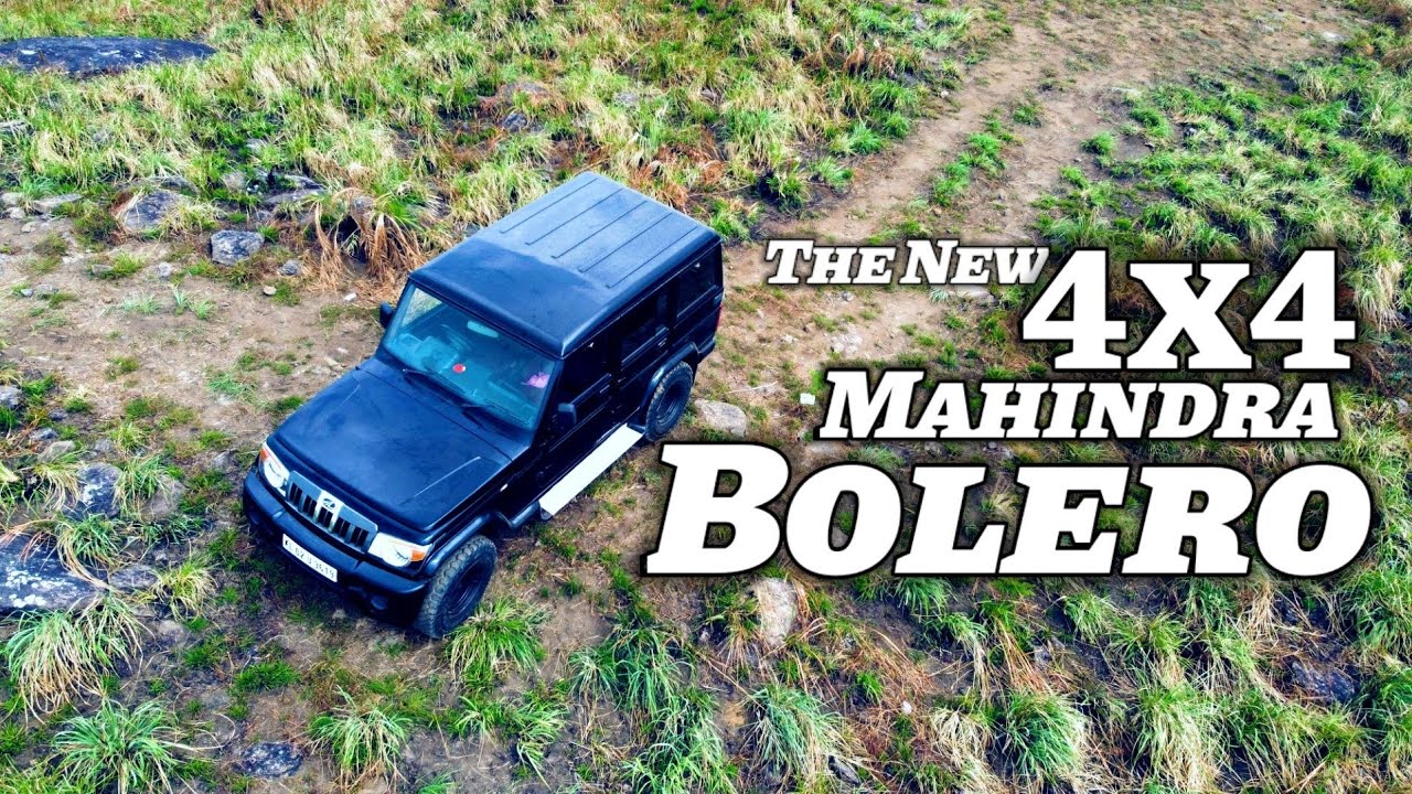Новый Mahindra Bolero 4x4 в Керале. Простая модификация. Цвет: чёрный.