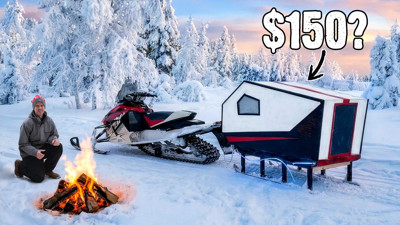 Строительство микрокемпера с полом, отапливаемым дровяной печью.