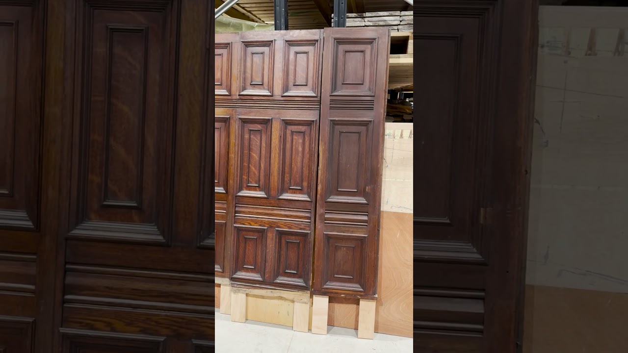 11m Run of Full Height Reclaimed Oak Wall Panelling (stock no. 36491)
