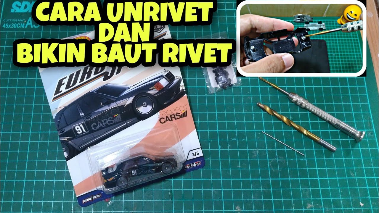 HOTWHEELS CUSTOM RIVET || CARA PASANG BAUT RIVET #hotwheels #rivet #shorts #short