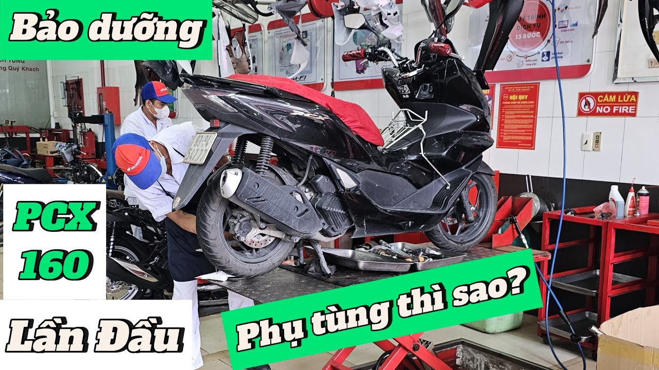 Honda PCX 160, bảo dưỡng lần đầu cần thay thế và làm gì? có phụ tùng thay không? Khải Phạm #pcx #160