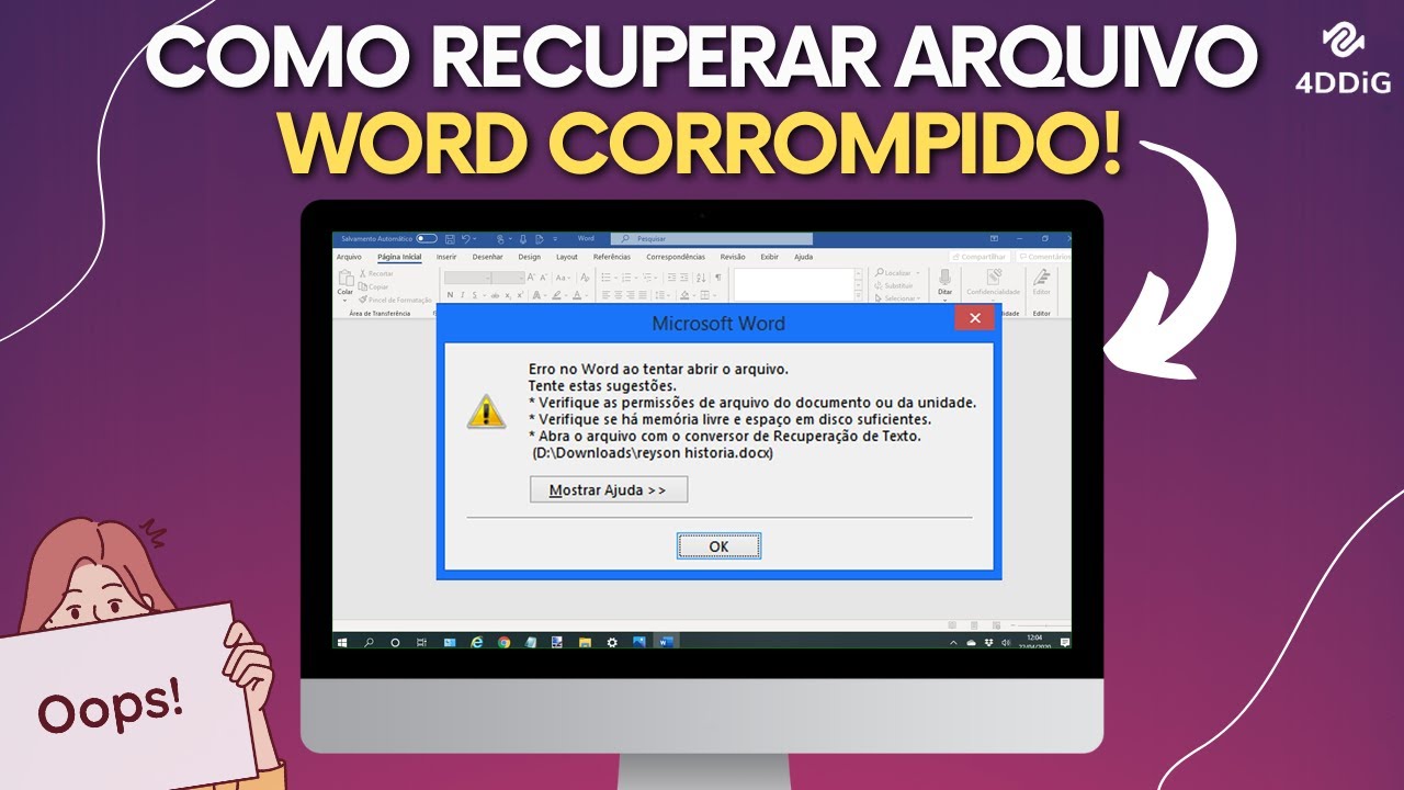 Como Recuperar Arquivo/Documento WORD Corrompido!