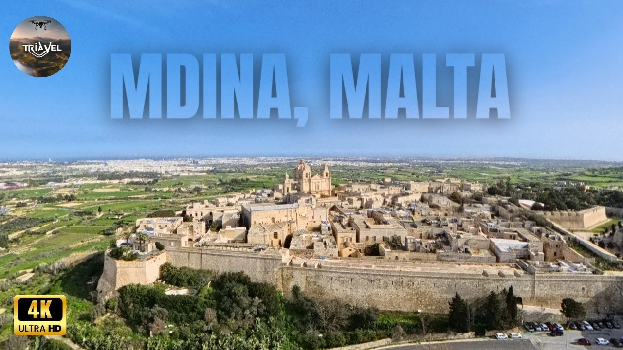 Epic Drone Flight over Mdina 🇲🇹 Silent City of Malta 4K