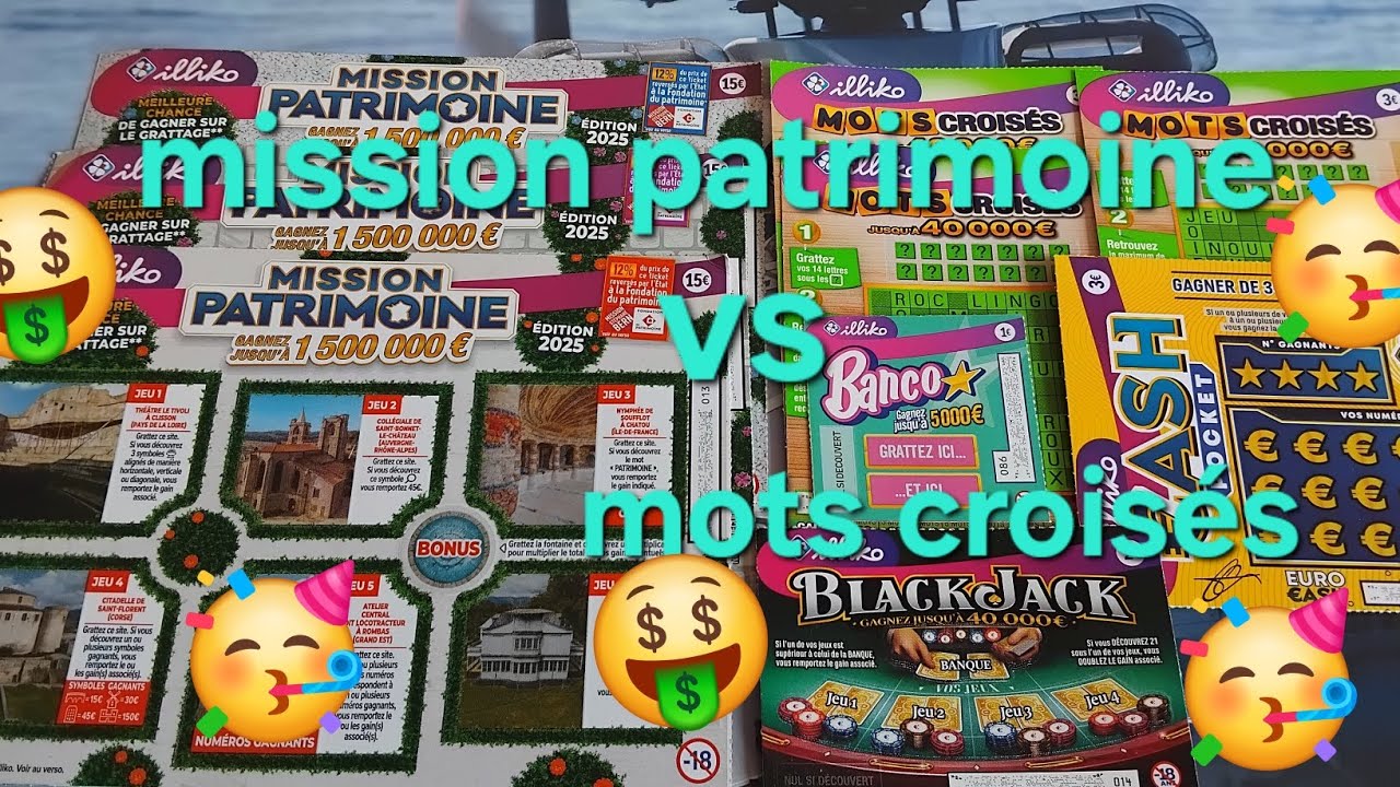 Grattage FDJ 💰🤑mission patrimoine 🤑💰contre mots croisés🤑