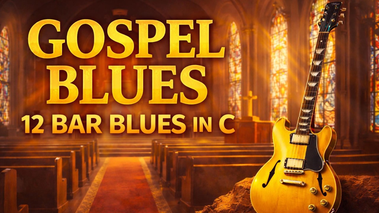 12 Bar Blues in C | Gospel Blues | Guitar Backing Trackl