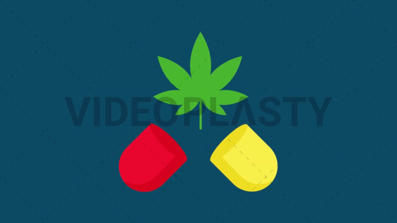 Marijuana THC Open Capsule Icon Stock Animation [MOV & GIF]