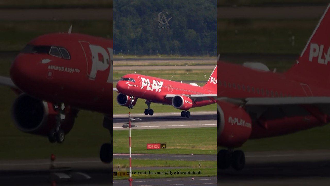 Fly Play A320 Neo Landing at D&uuml;sseldorf Airport | Dusseldorf Plane Spotting